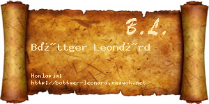 Böttger Leonárd névjegykártya